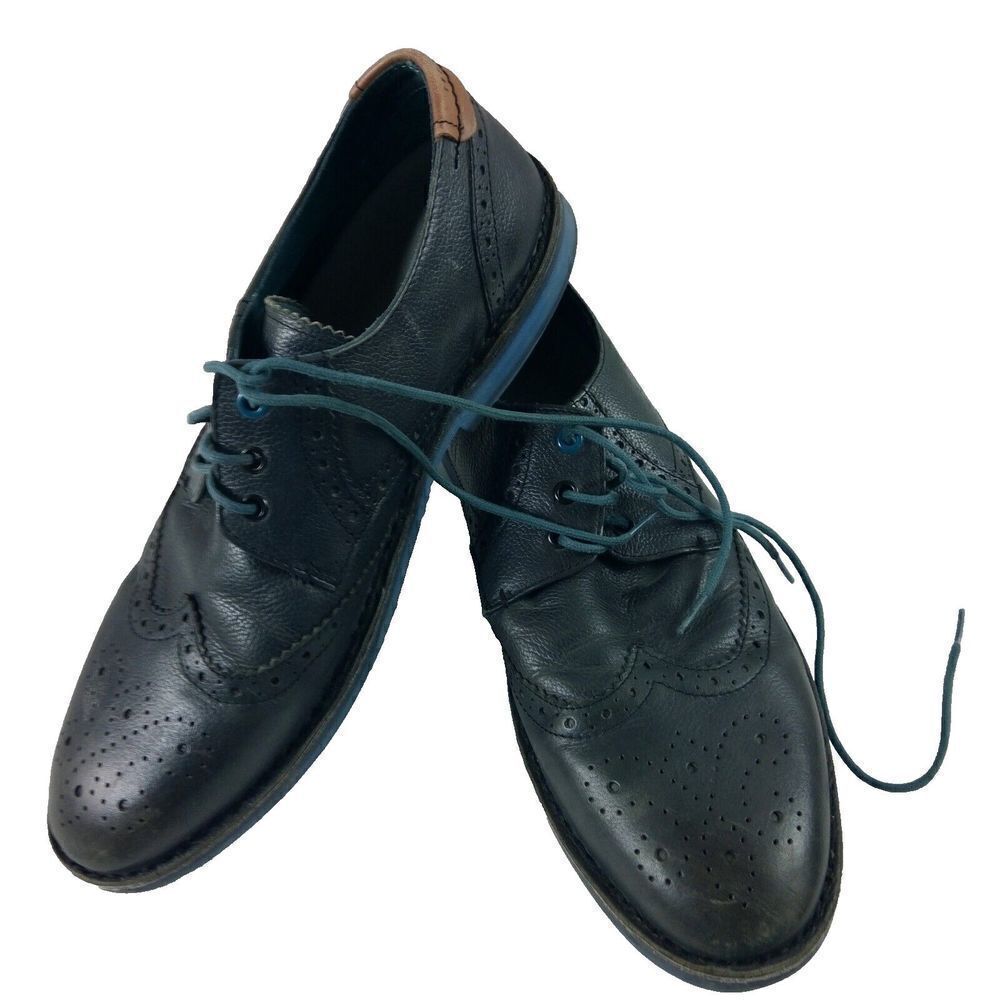 Ted Baker London Men's Black Leather Oxford Wingtip Dress Shoes Size 11